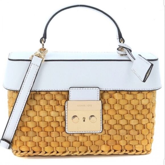 Michael Kors Straw Gabriella Handle Bag - Picture 1 of 8